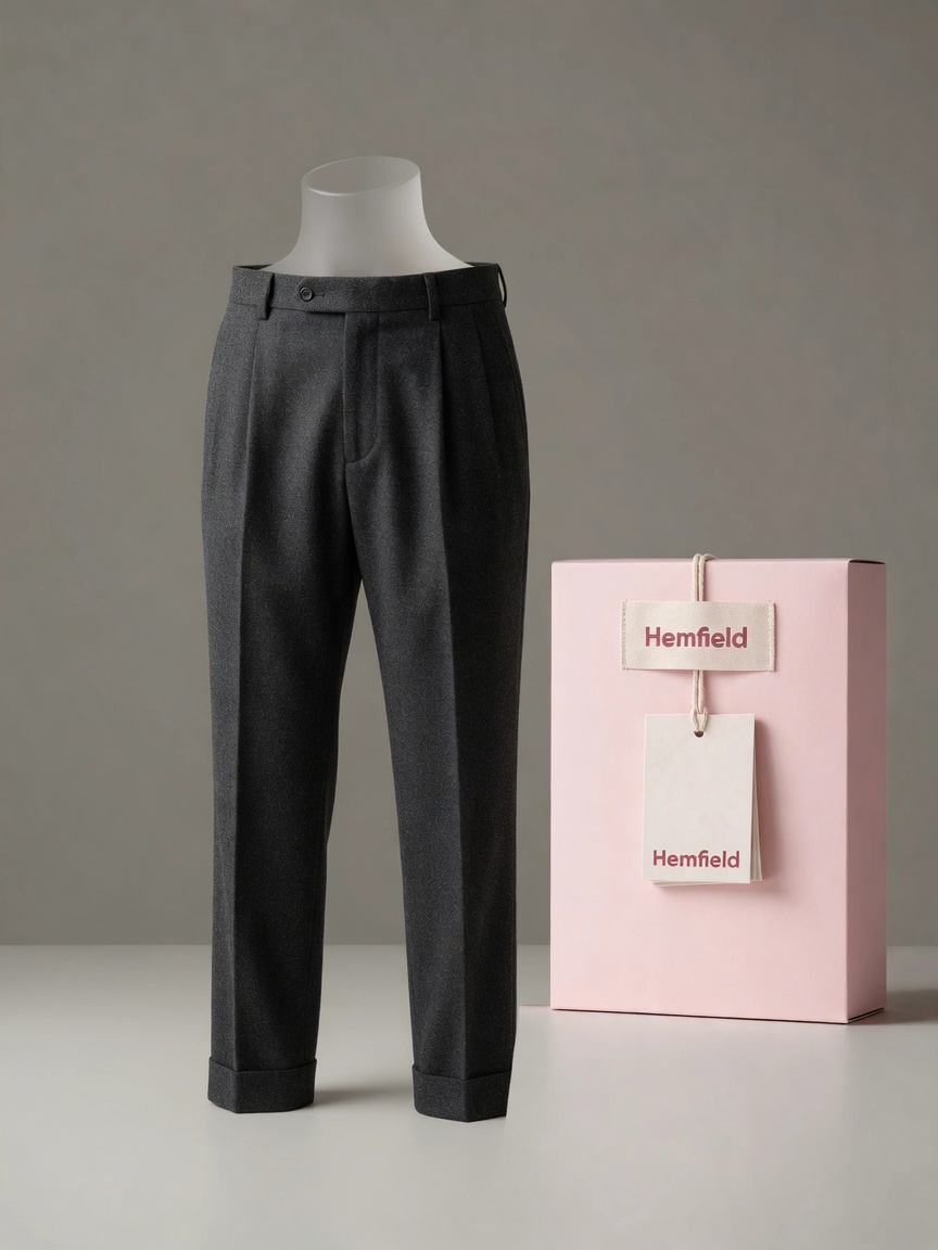 Pleated Wool Trouser